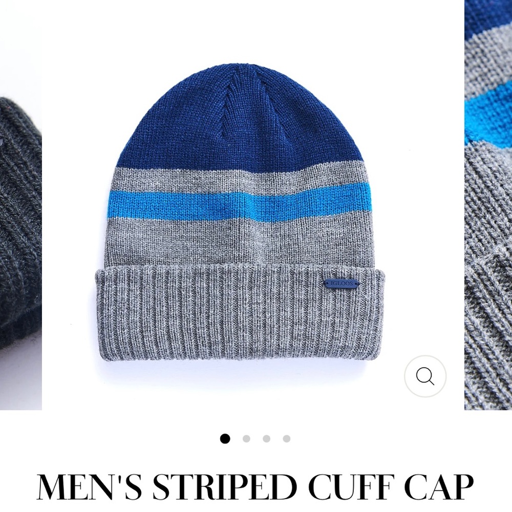 IGLOOS men’s Beanie Striped Cuff Cap